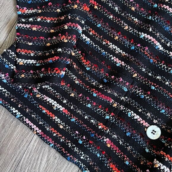 Multicolor Tweed Button Down Soft Shell Blazer Size Large - Picture 5 of 8